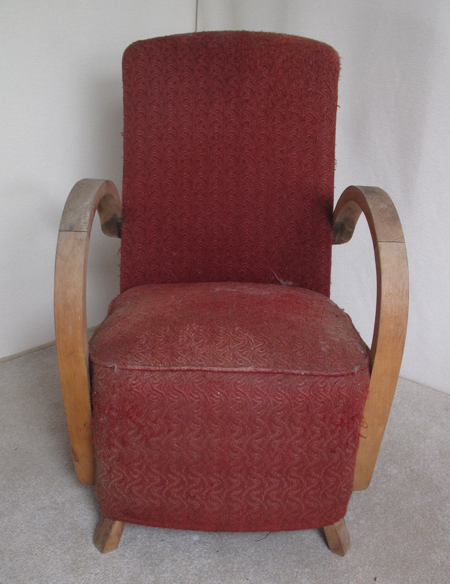 Mid Century Art Deco Style Small Armchair Number 10 Upholstery in Dorset