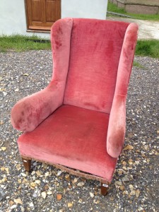 Victorian Wingback Library Chair