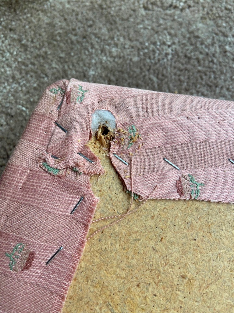 Removing old upholstery